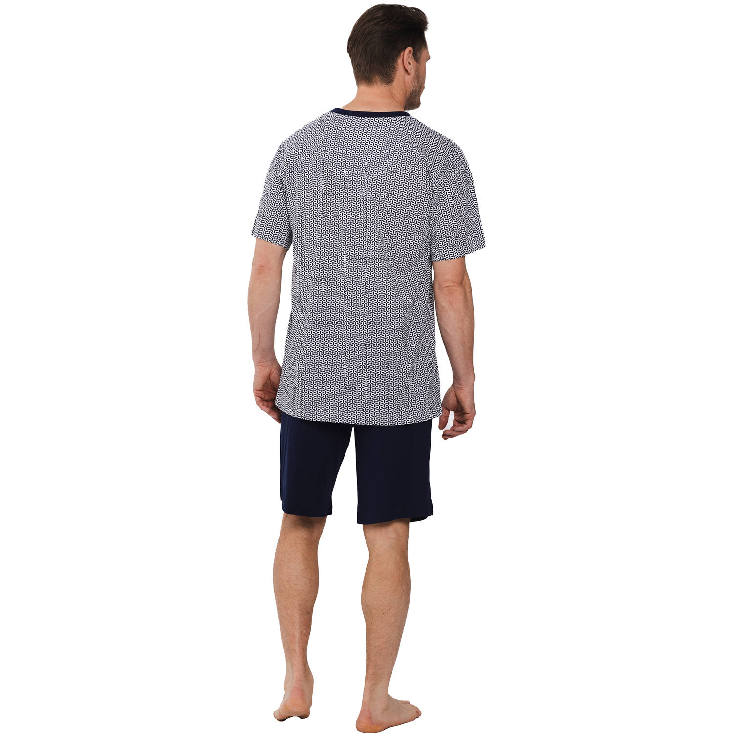 Pastunette for men shortama donkerblauw