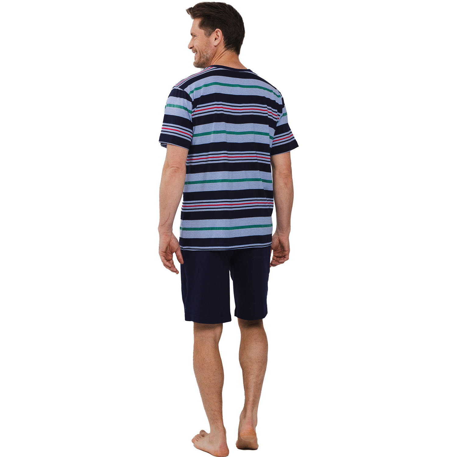 Pastunette for men shortama donkerblauw