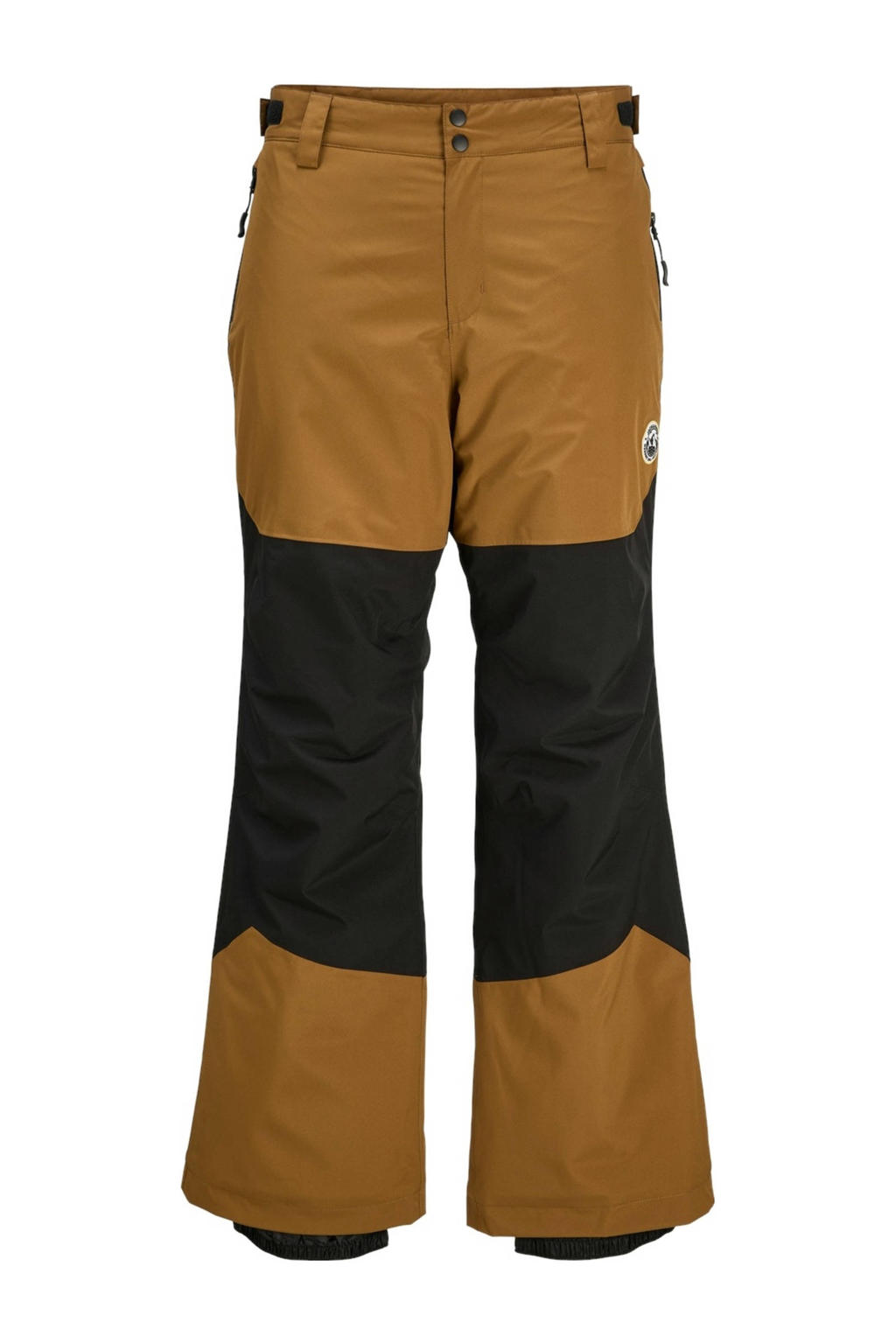 Bruin en zwarte heren JACK & JONES skibroek van polyester 
