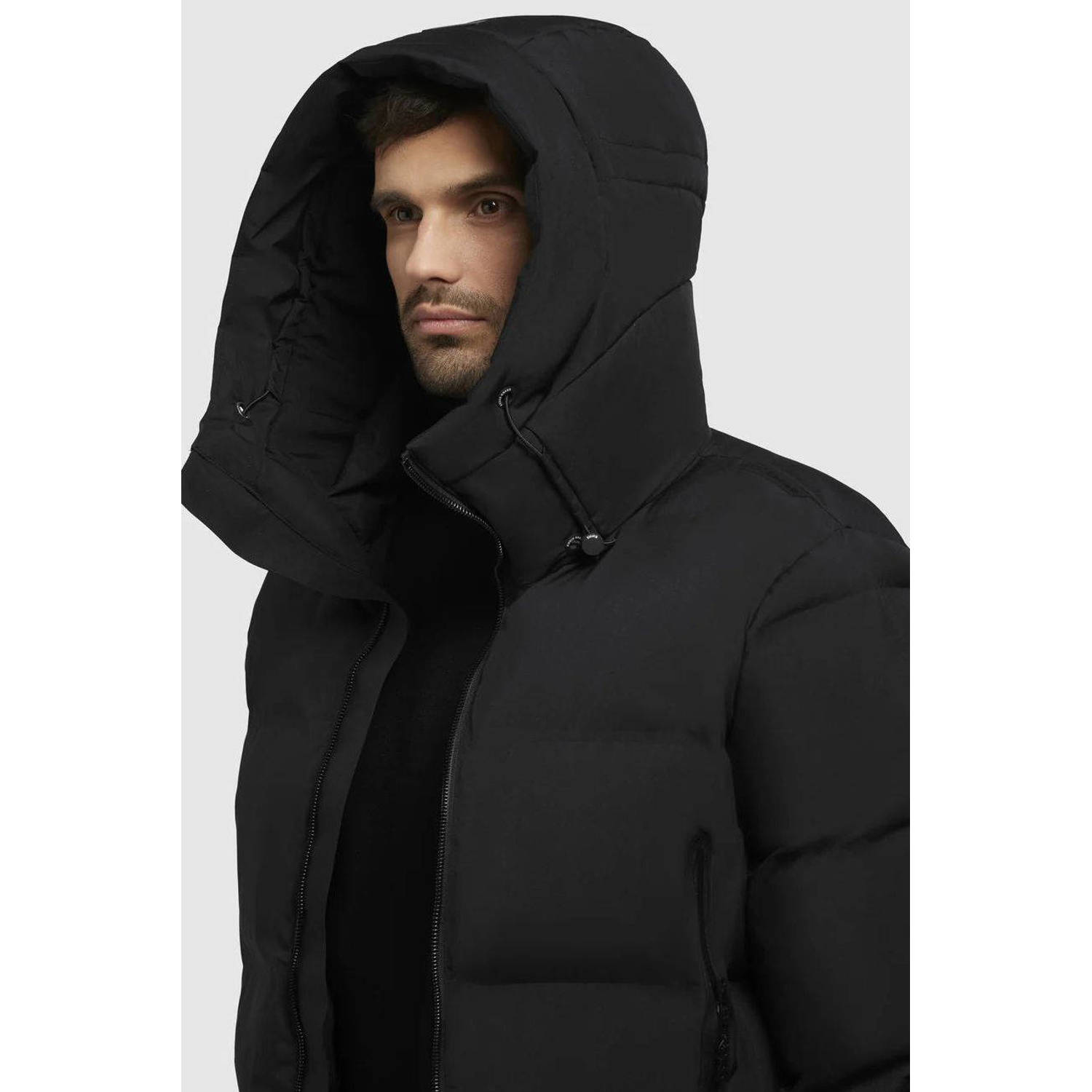 Khujo gewatteerde winterjas WESH2 zwart
