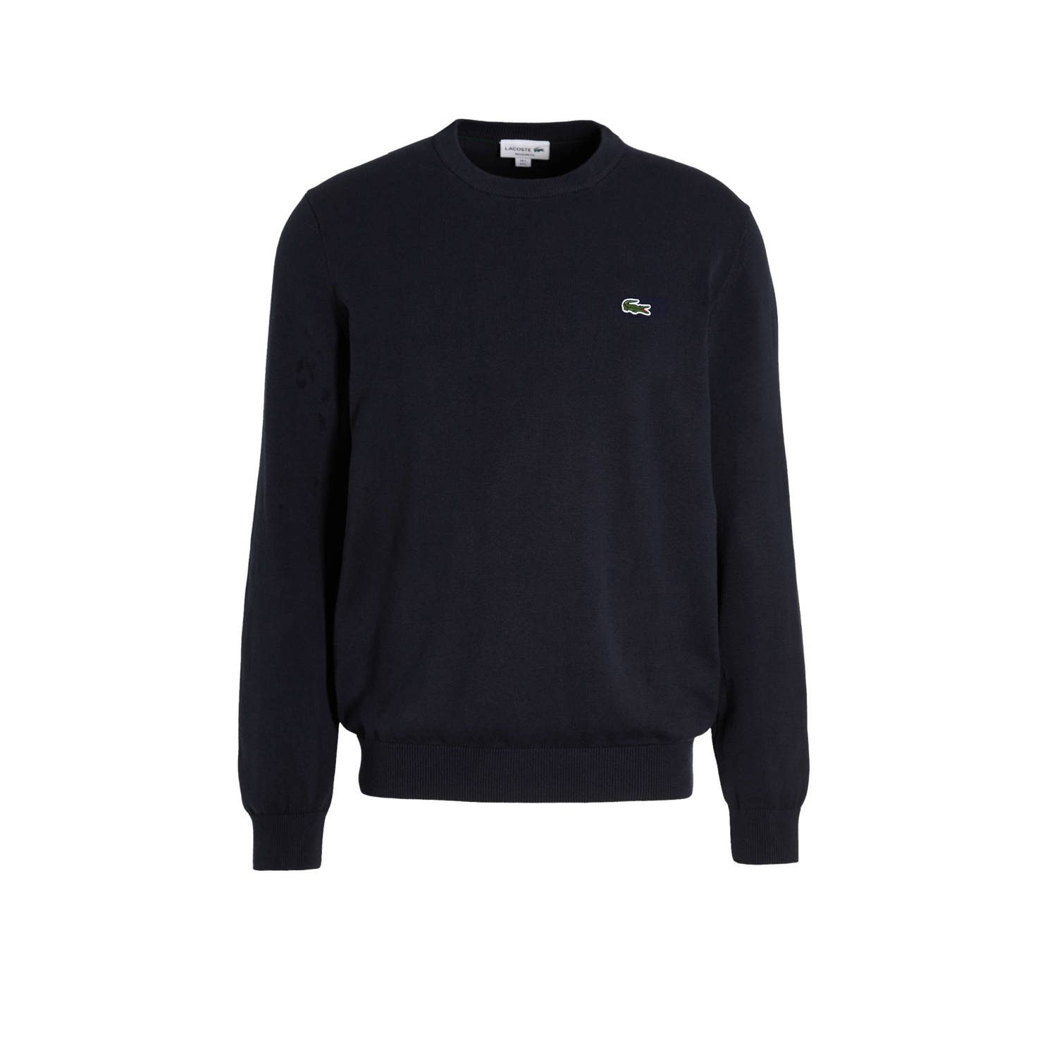 Lacoste fijngebreide trui met logo zwart