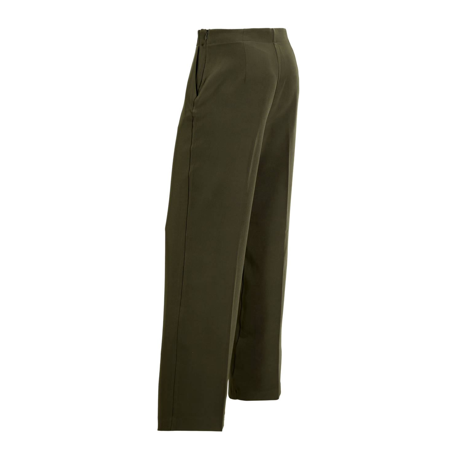 Modström straight fit pantalon Nelli grijsgroen