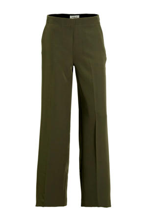 straight fit pantalon Nelli grijsgroen