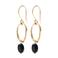 A Beautiful Story oorbellen Graceful Zwarte Onyx goudkleurig