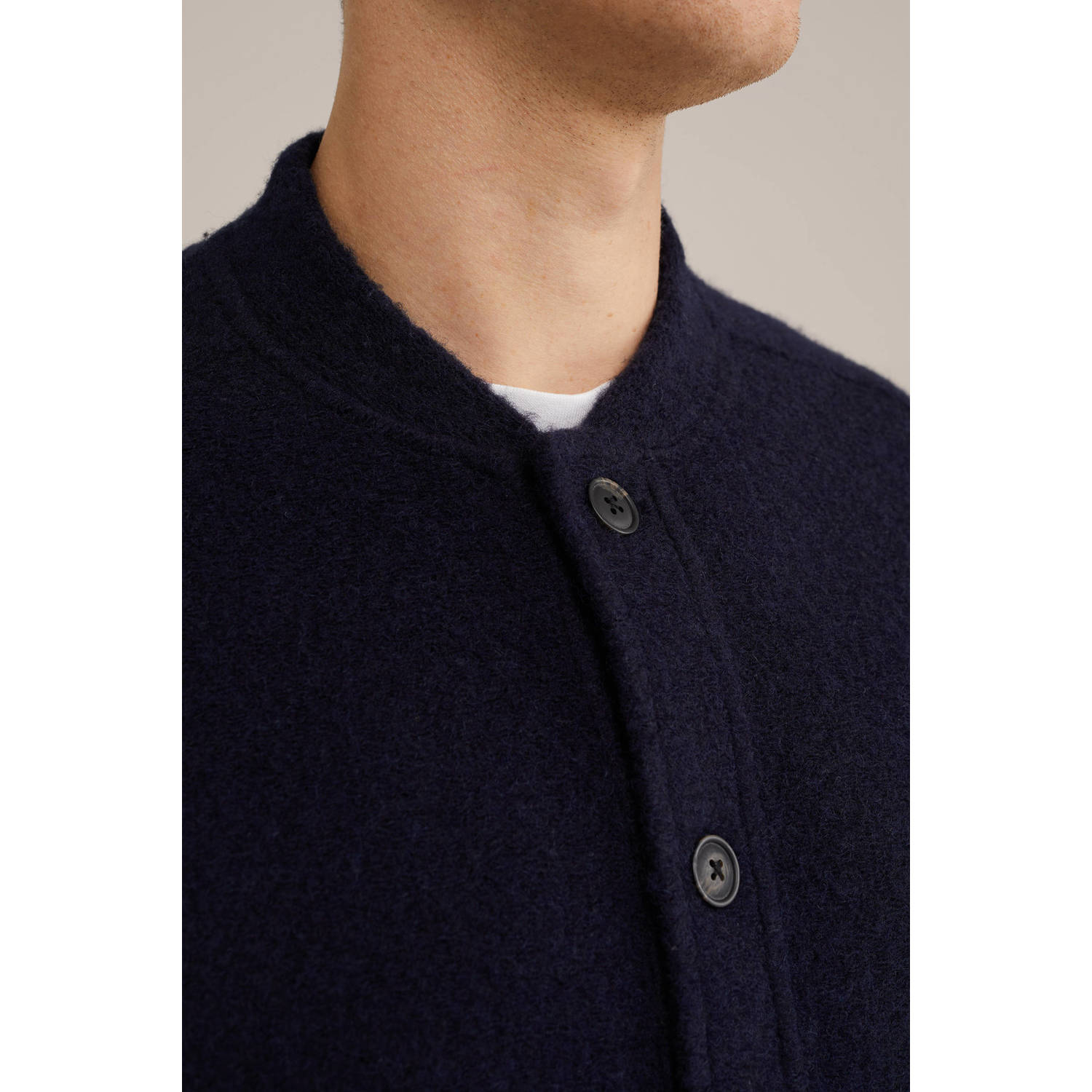 WE Fashion Blue Ridge gebreid vest donkerblauw