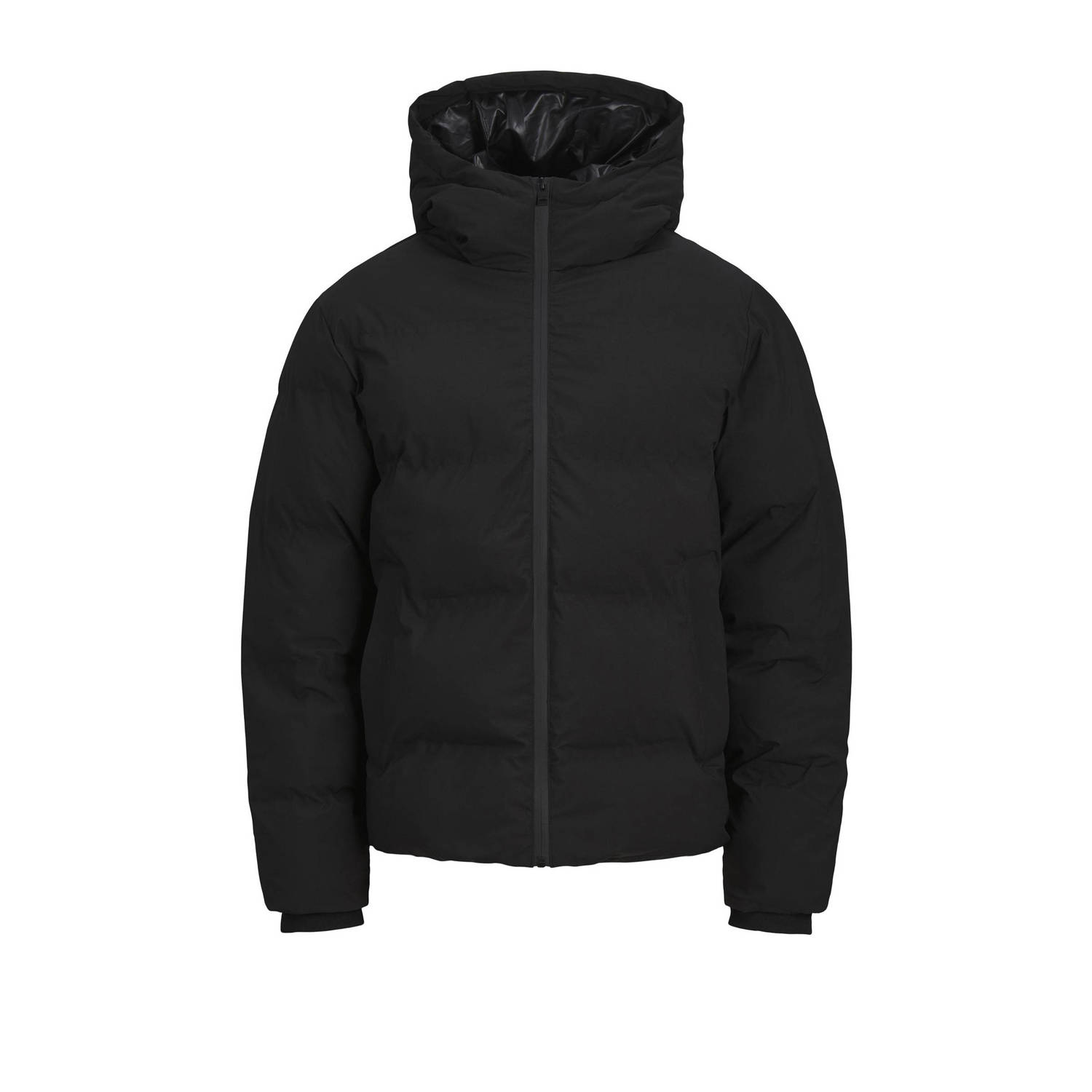 JACK & JONES JUNIOR gewatteerde winterjas JJPAYNE zwart