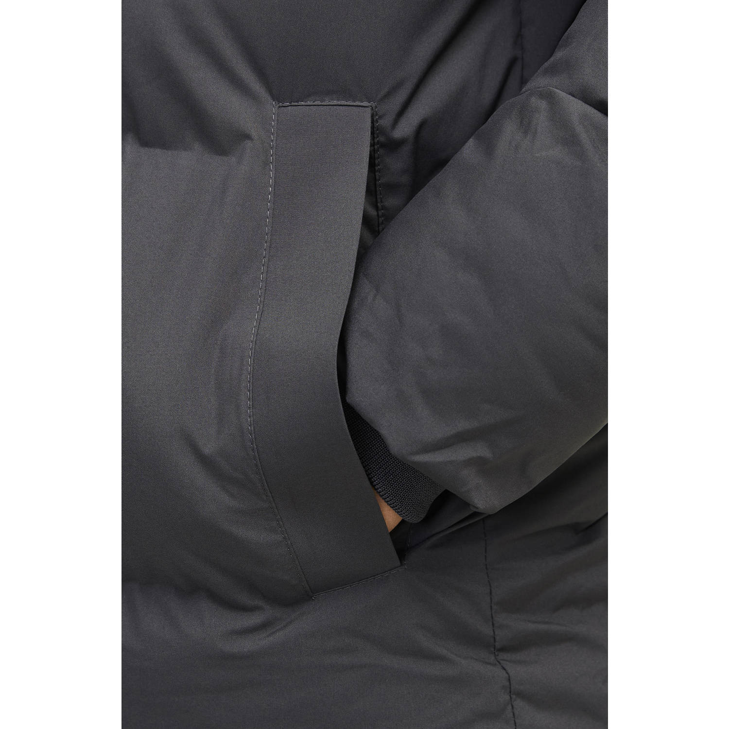 JACK & JONES JUNIOR gewatteerde winterjas JJPAYNE donkergrijs