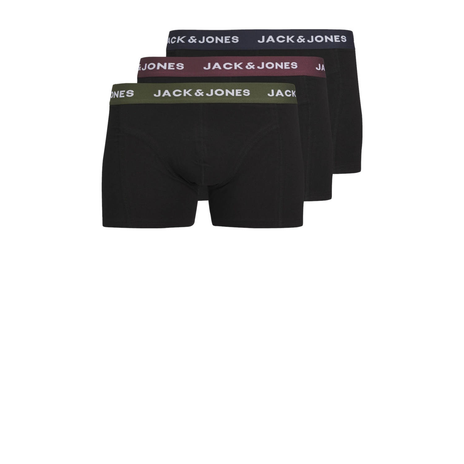 JACK & JONES JUNIOR boxershort JACARON set van 3 zwart