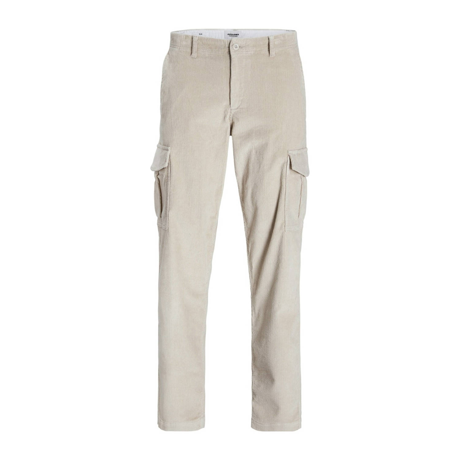 JACK & JONES JUNIOR corduroy relaxed cargobroek JPSTKANE JJBASIC ecru