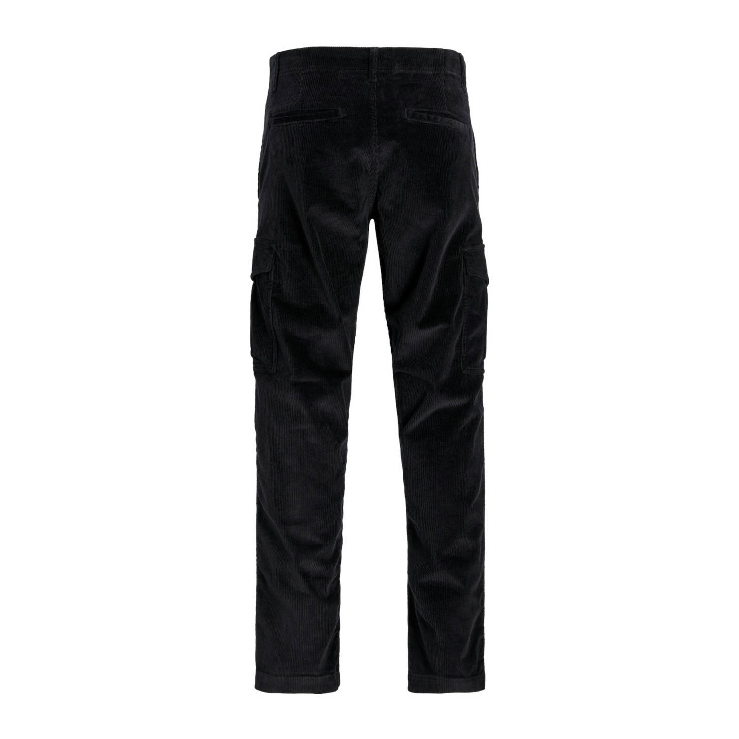 JACK & JONES JUNIOR corduroy relaxed cargobroek JPSTKANE JJBASIC zwart