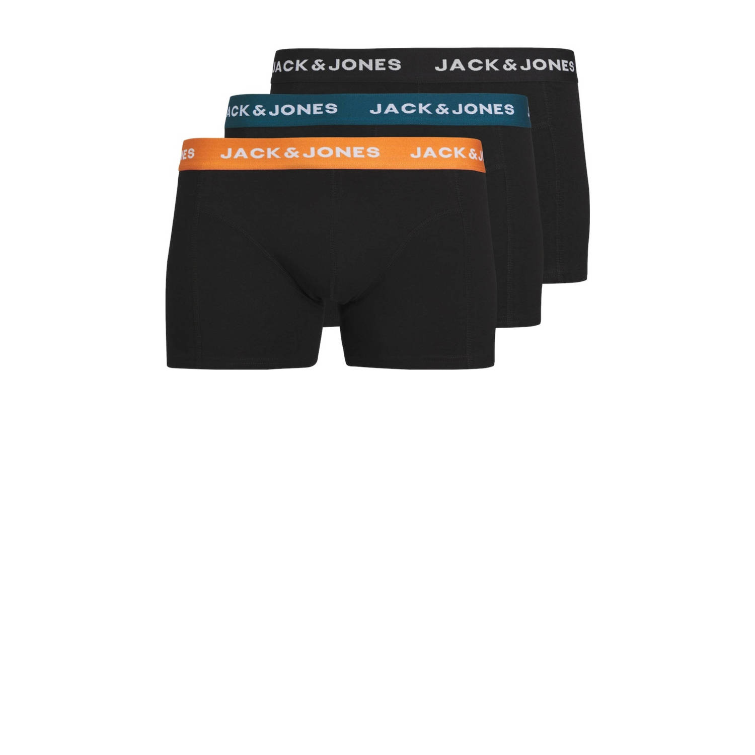 JACK & JONES JUNIOR boxershort JACJONAS set van 3 zwart