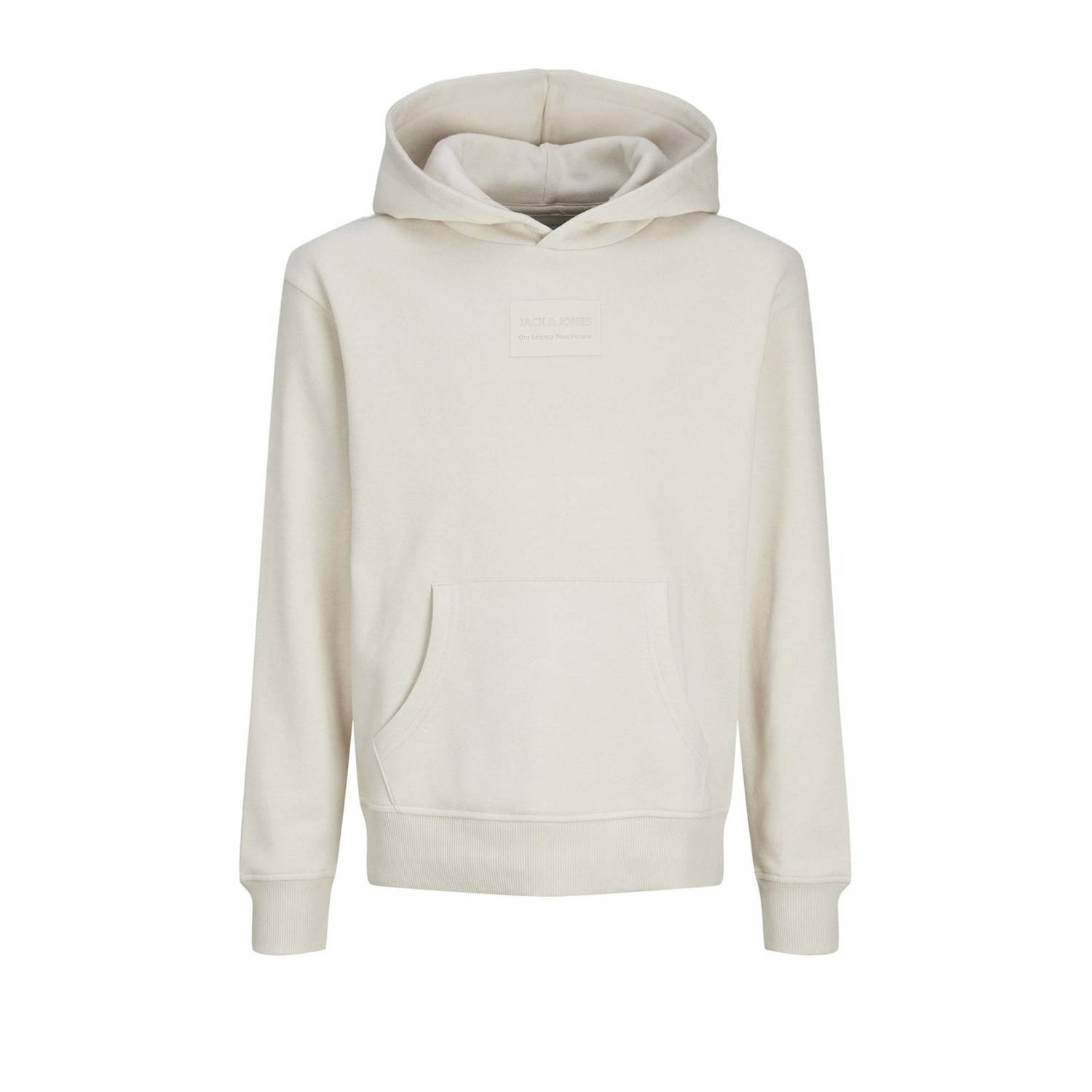 JACK & JONES JUNIOR hoodie JJHAKKAI met printopdruk offwhite