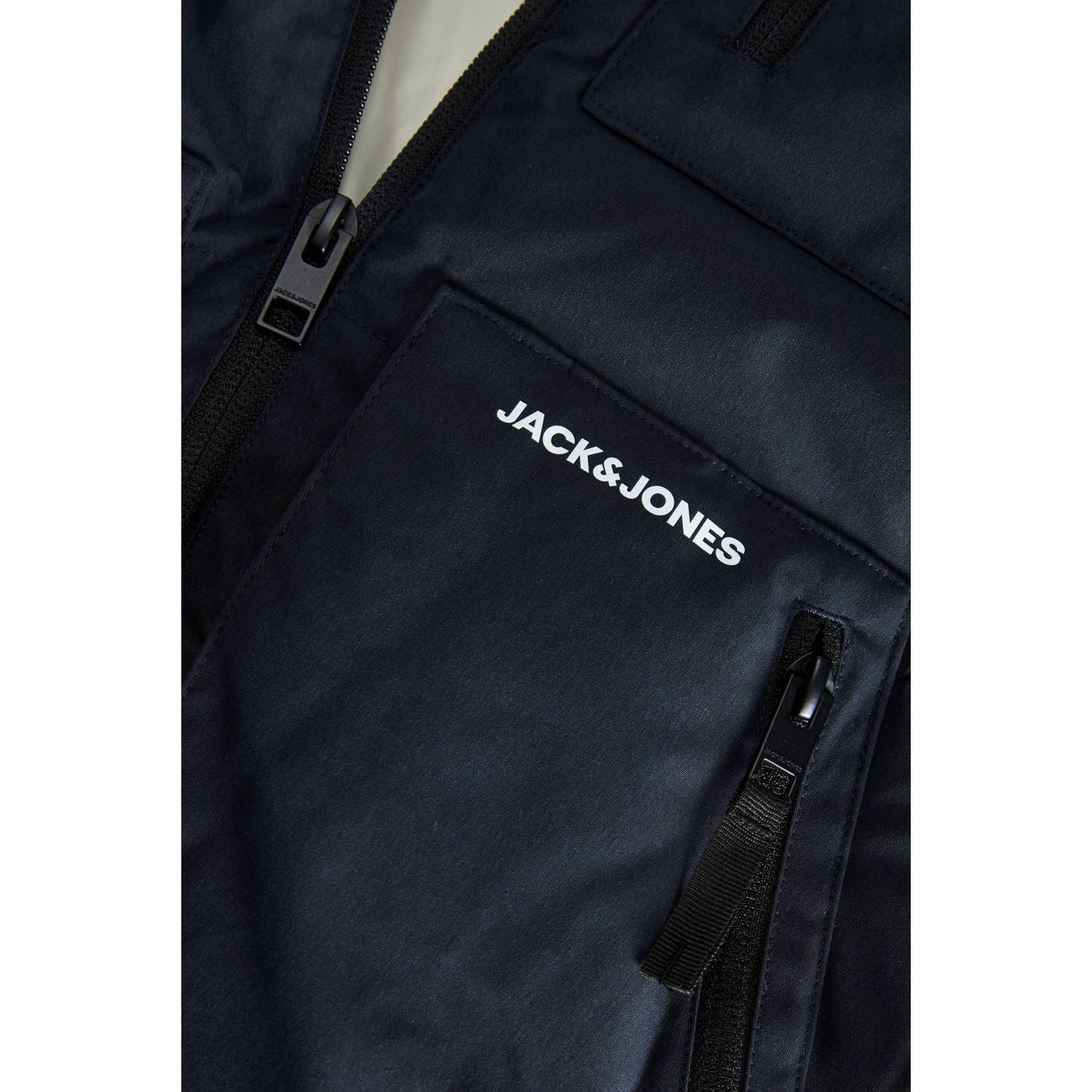 JACK & JONES JUNIOR gewatteerde winterjas JJEOTTO donkerblauw