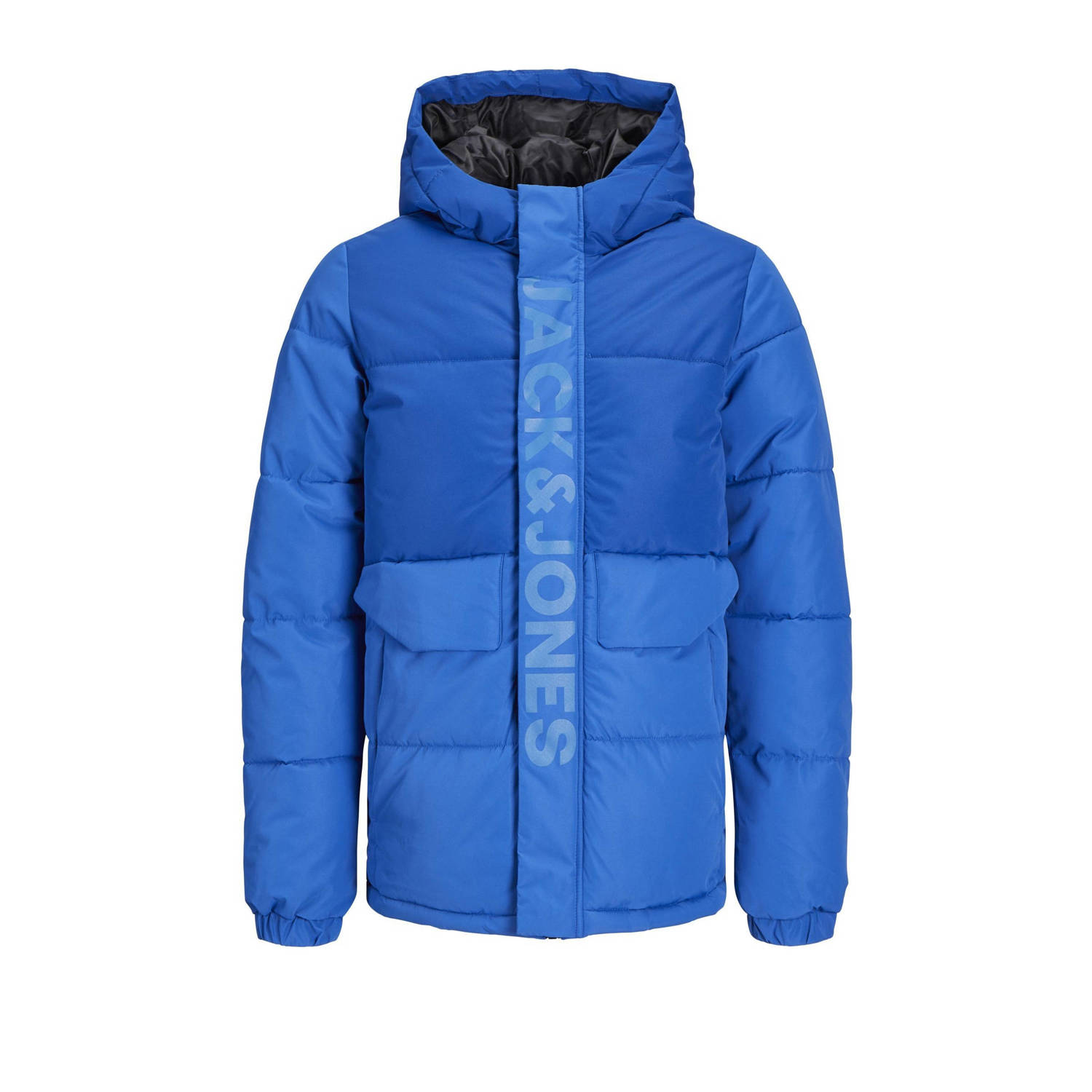 JACK & JONES JUNIOR gewatteerde winterjas JCOSPEED kobaltblauw
