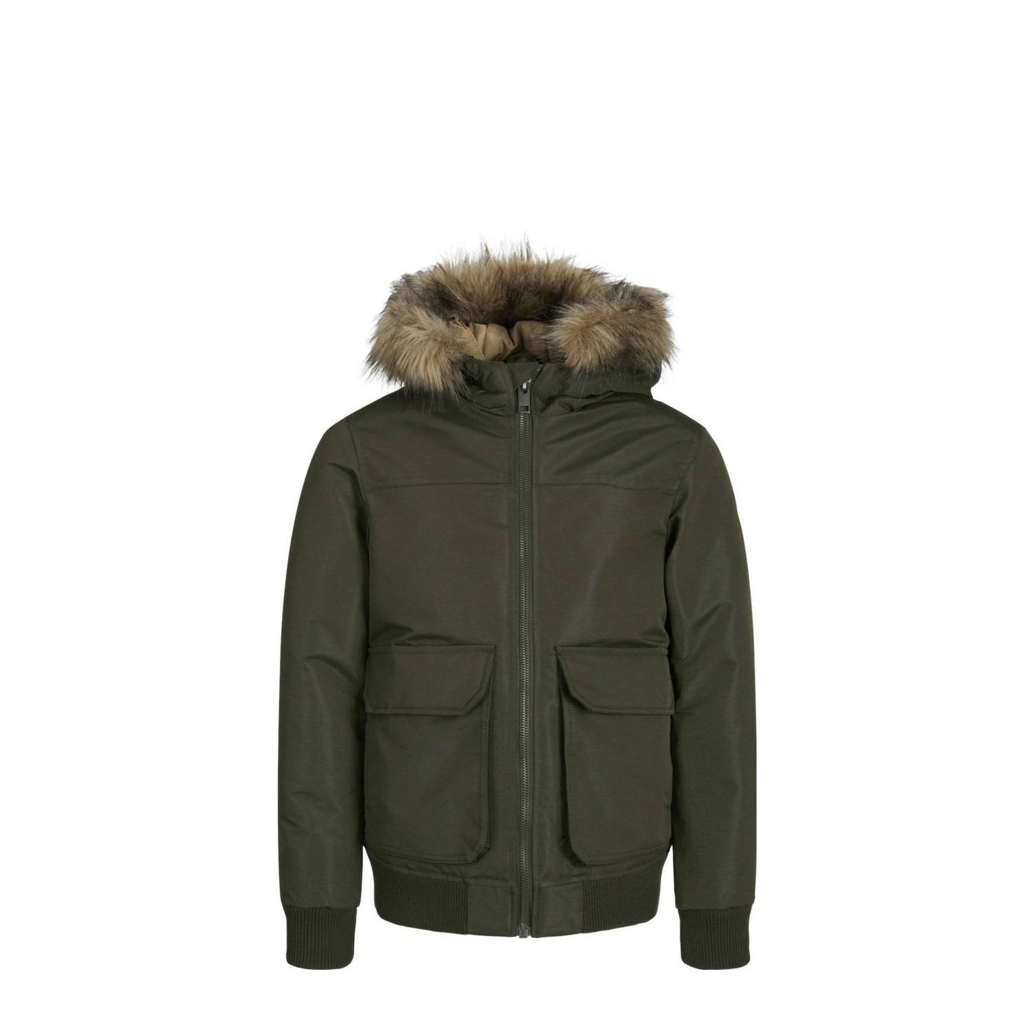 Jack & Jones Junior Outdoorjack JJECONSTRUCT DETACHABLE FUR BOMBER JNR