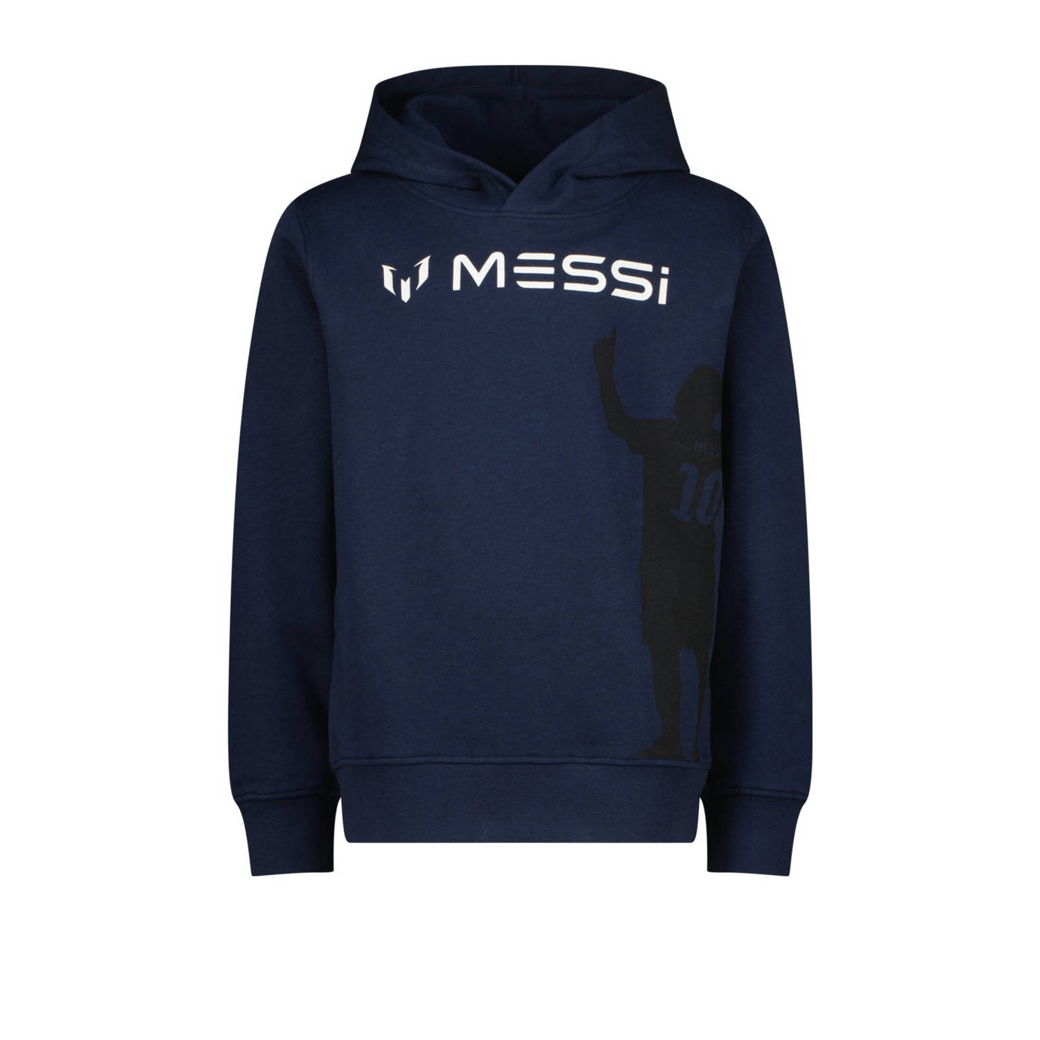 Messi hoodie Silhouette met printopdruk donkerblauw