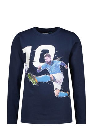 longsleeve Goal met printopdruk donkerblauw
