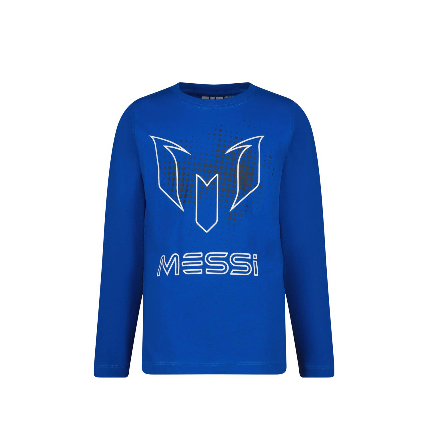 Messi longsleeve Logo met printopdruk hardblauw