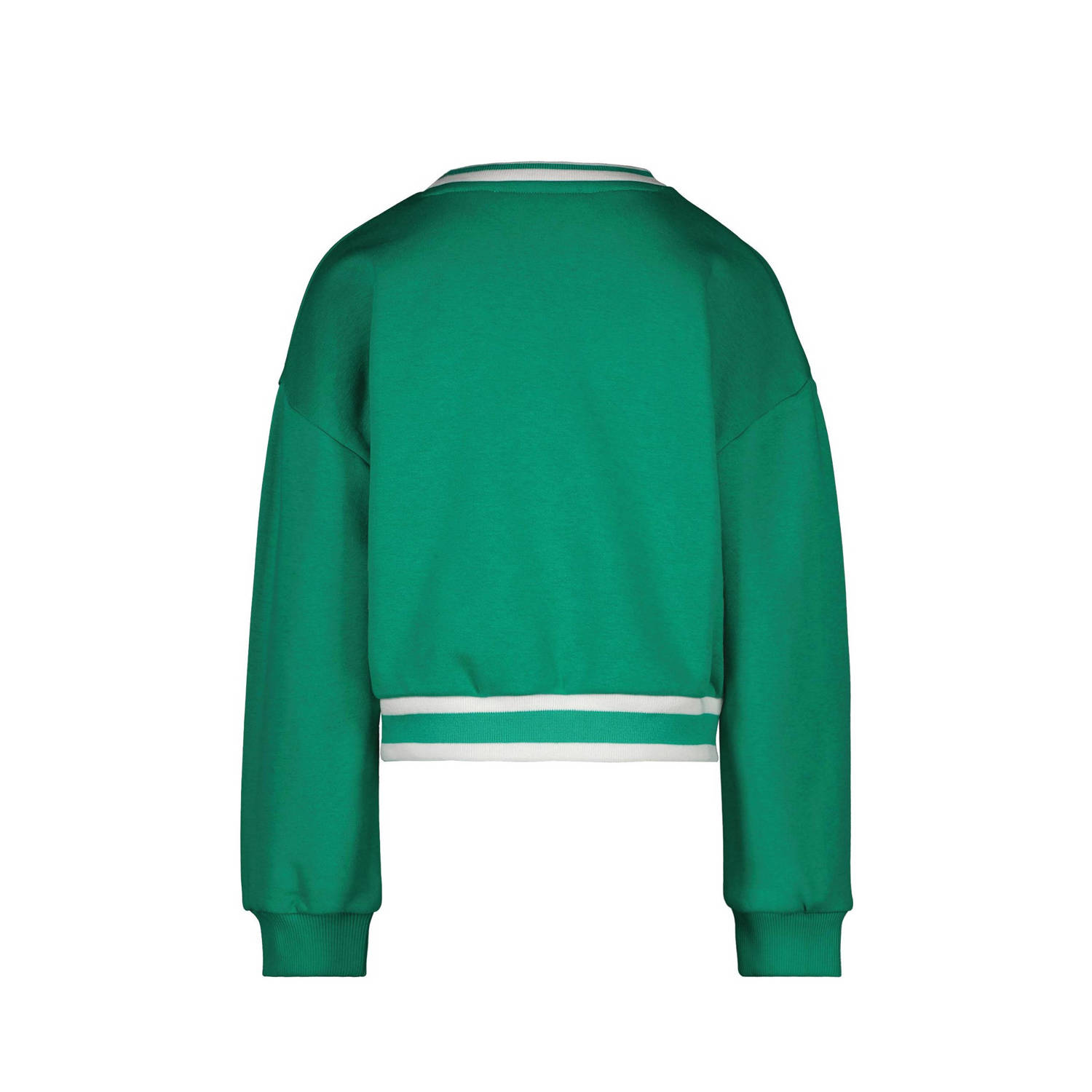 Cars sweater SANDIE met tekst groen wit