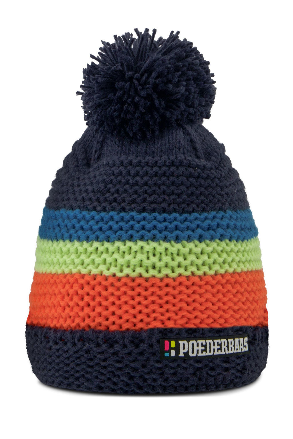 Poederbaas muts donkerblauw multi