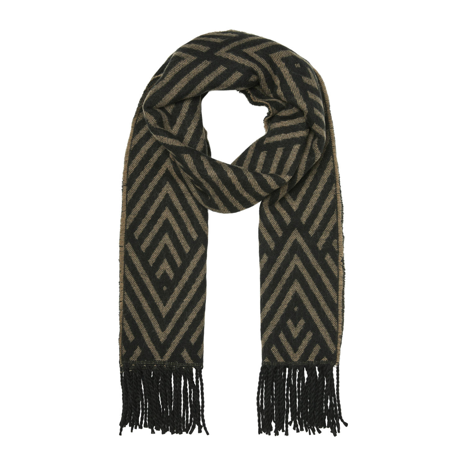 VERO MODA sjaal VMFONDA met grafische print bruin zwart