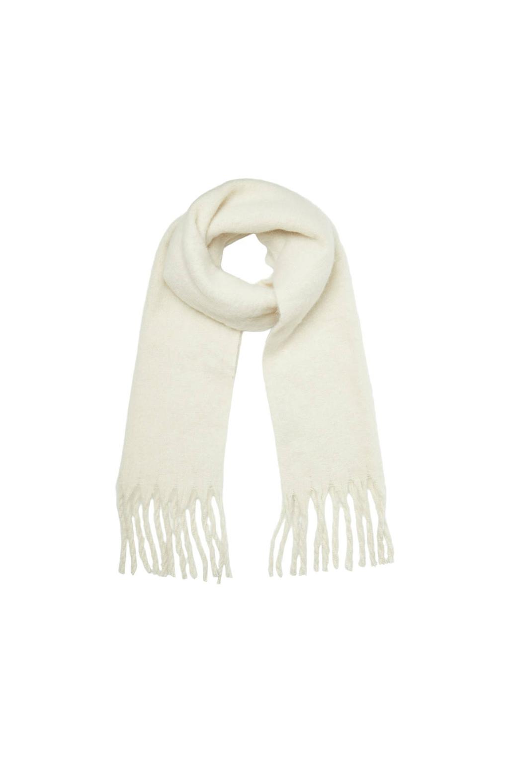 VERO MODA sjaal VMIVY met franjes ecru