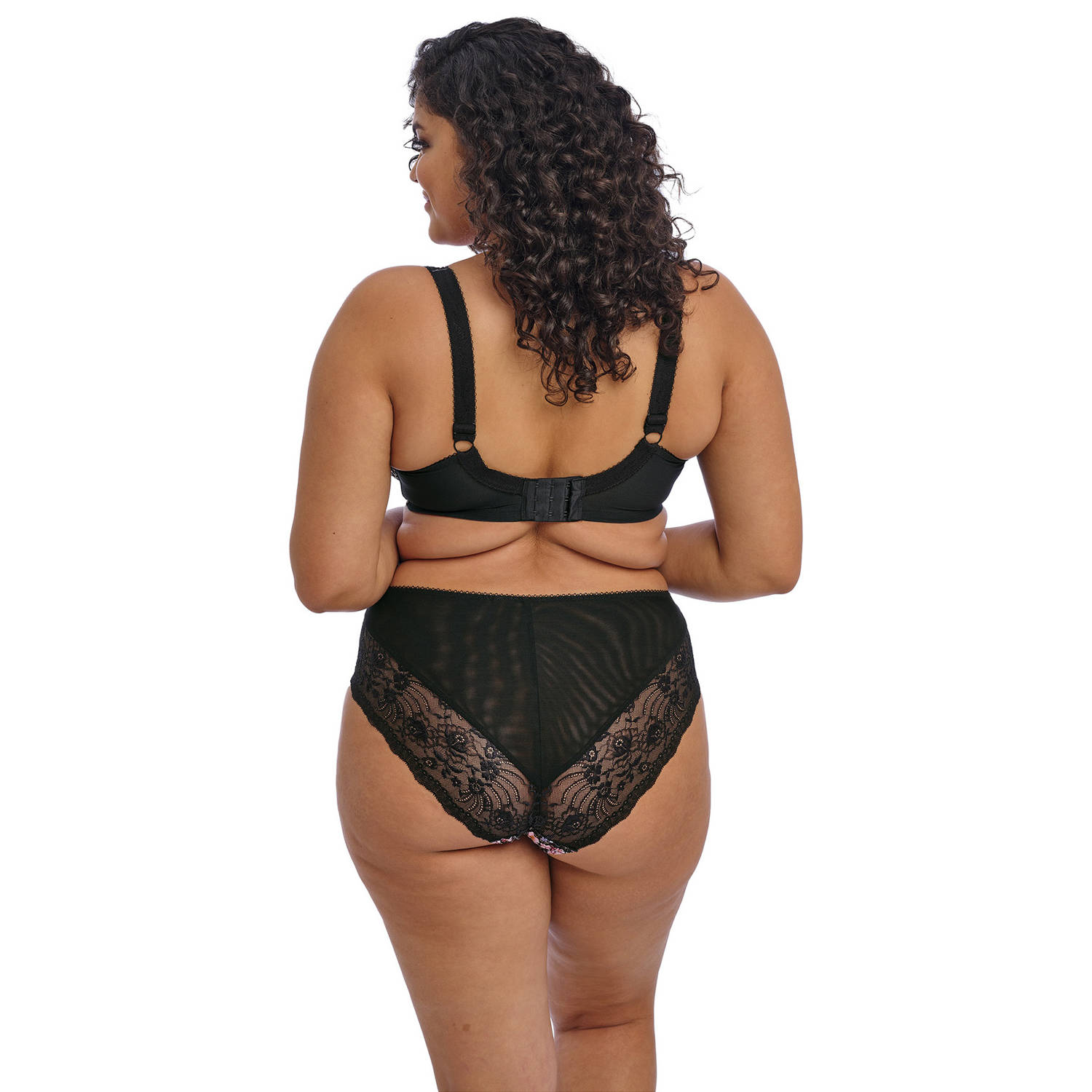 Elomi high leg slip Morgan zwart roze