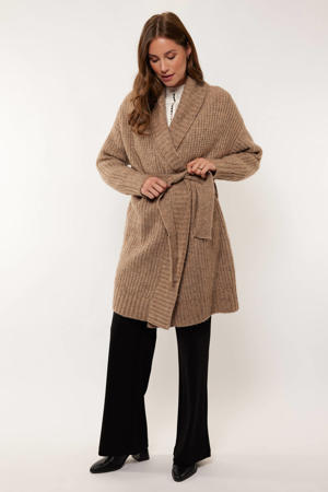 gebreid vest Emelina zand