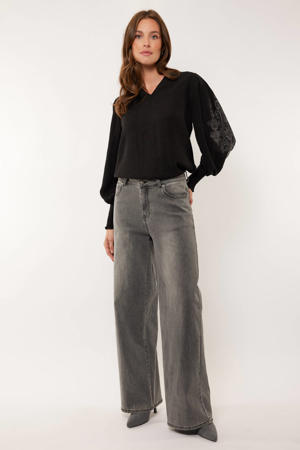 wide leg jeans Neona grey denim