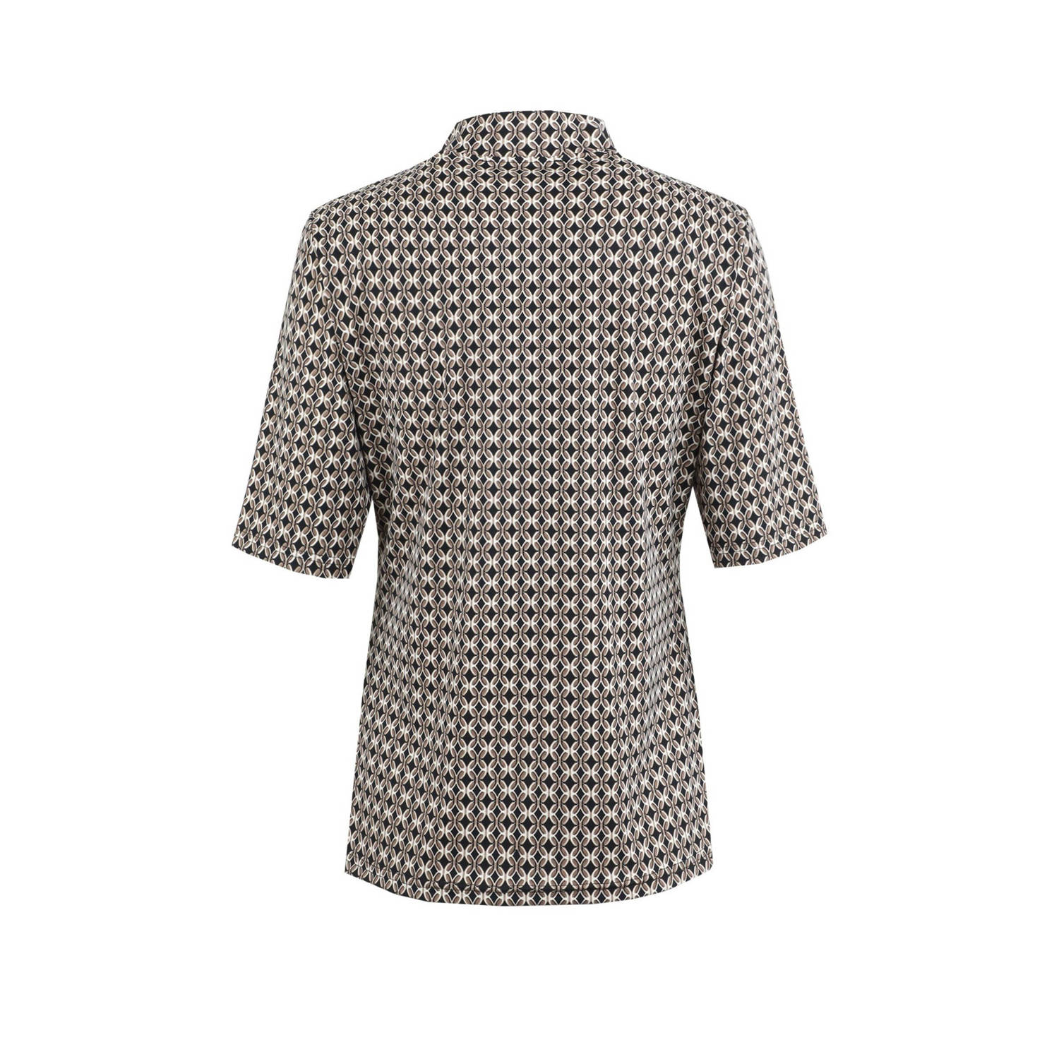 G-maxx top met grafische print zwart beige ecru
