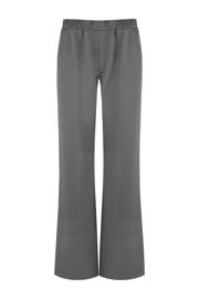 thumbnail: Antraciete dames G-maxx low waist wide leg broek met effen
