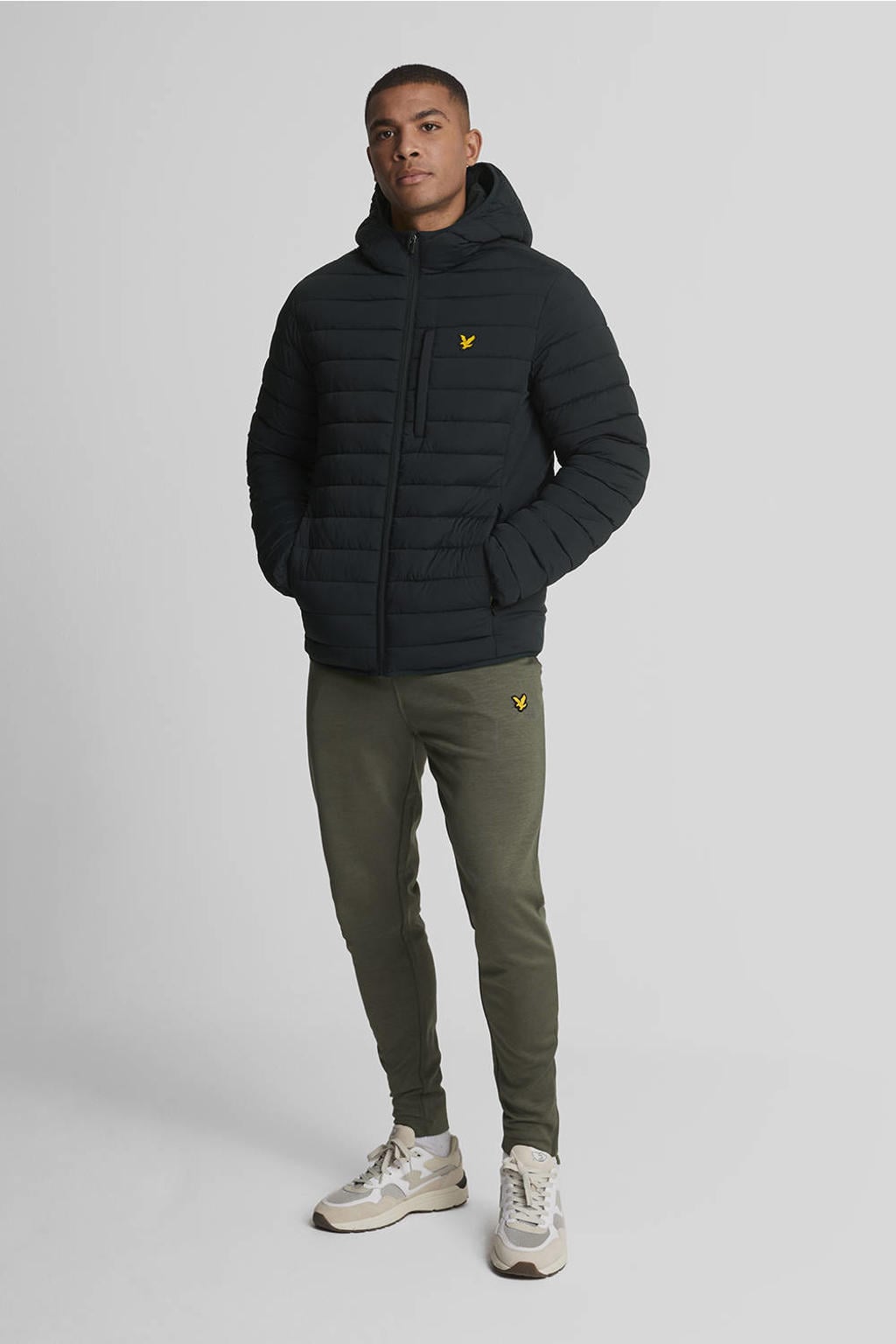 Lyle & Scott gewatteerde winterjas donkerblauw
