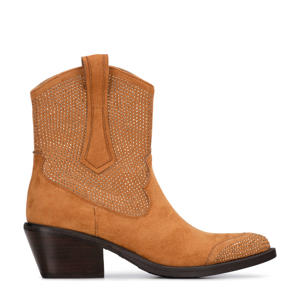 Abby cowboylaarzen met glitters cognac