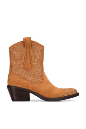 Abby cowboylaarzen met glitters cognac