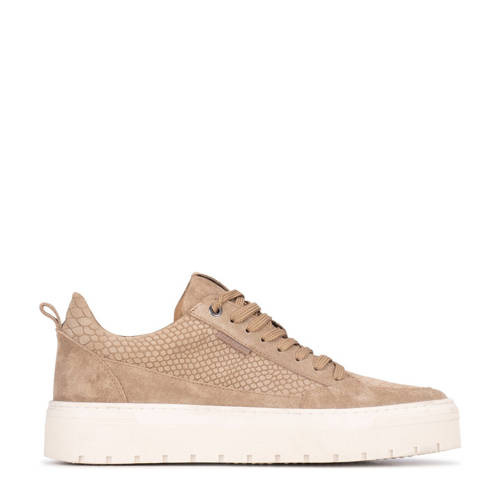 PS Poelman Ivar suède sneakers taupe afbeelding