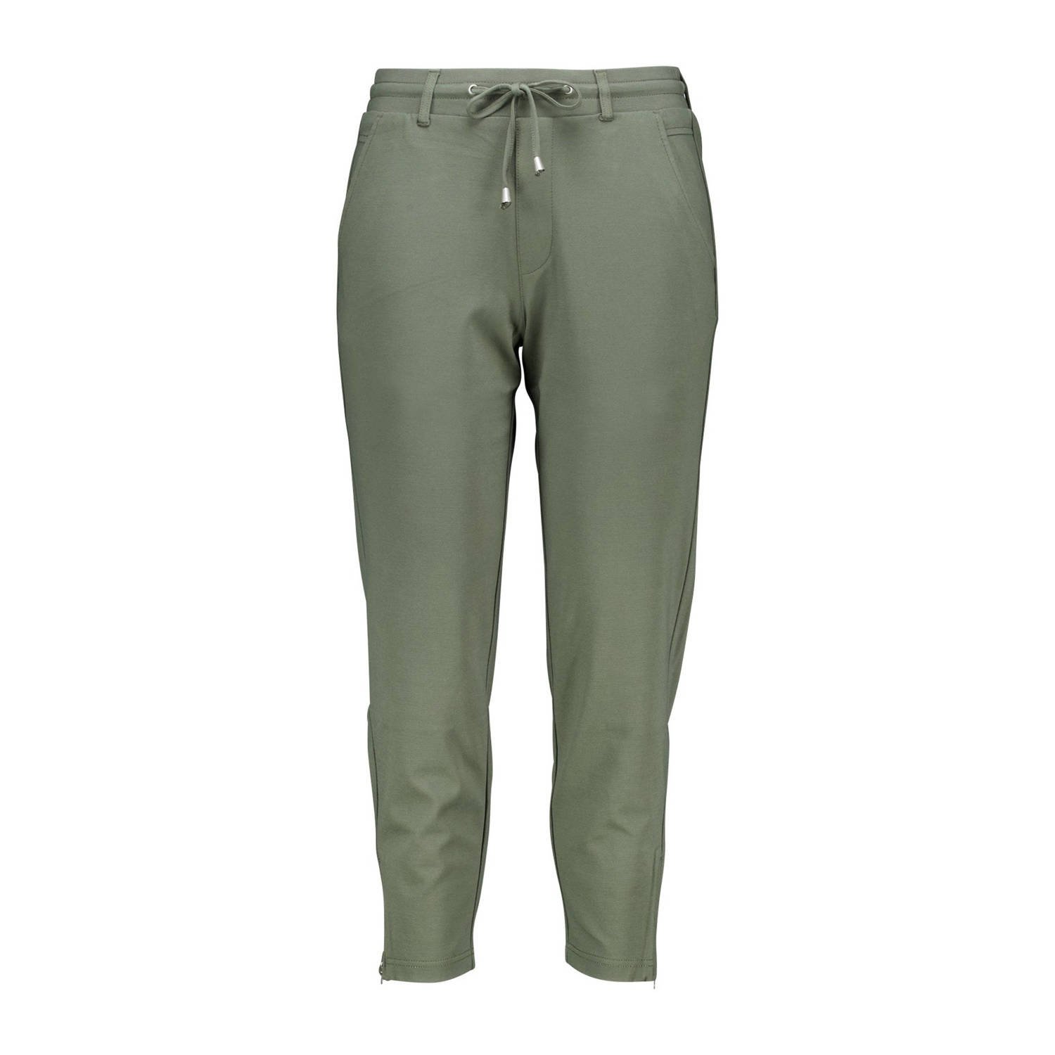 MS Mode regular fit broek lichtkaki