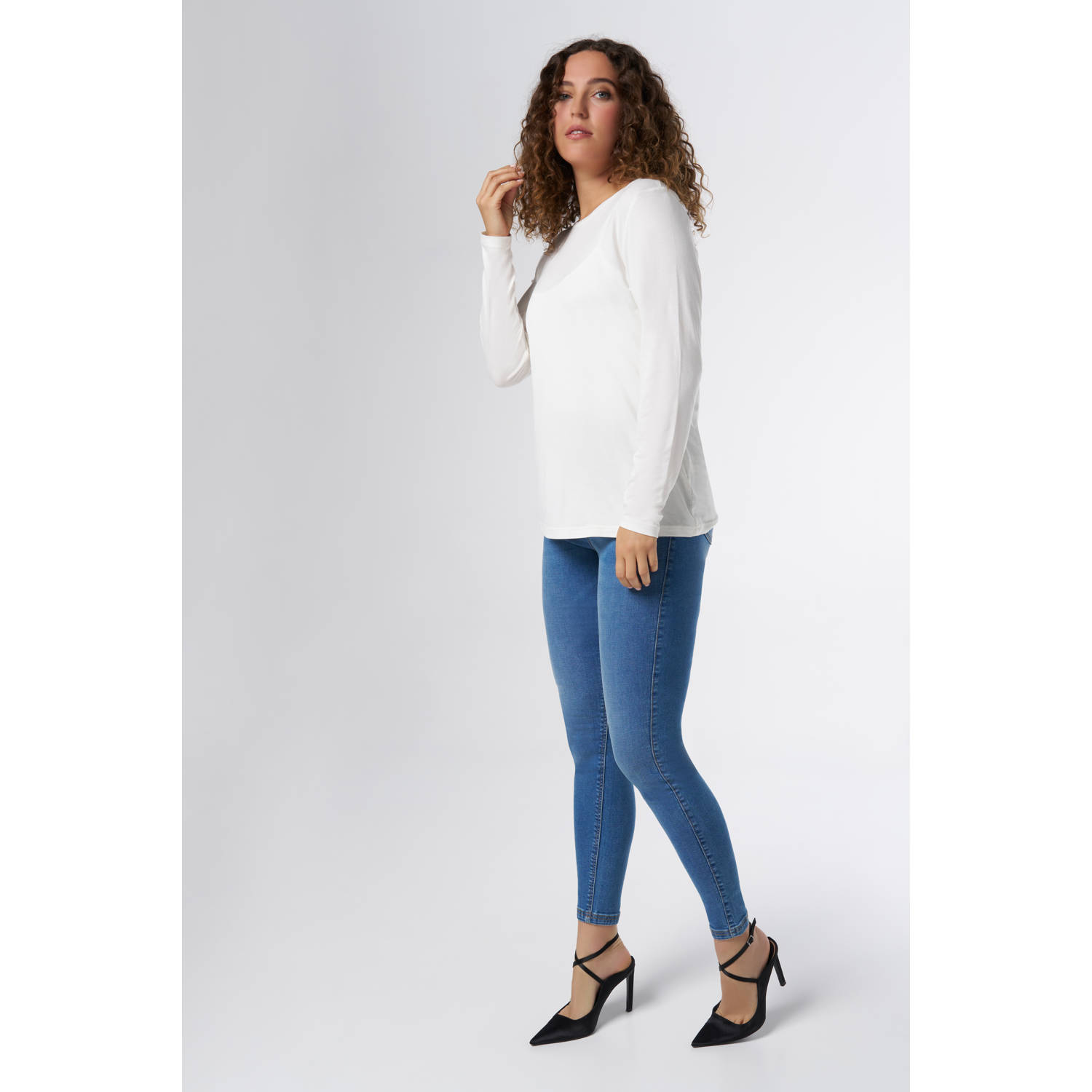 MS Mode jersey longsleeve crème
