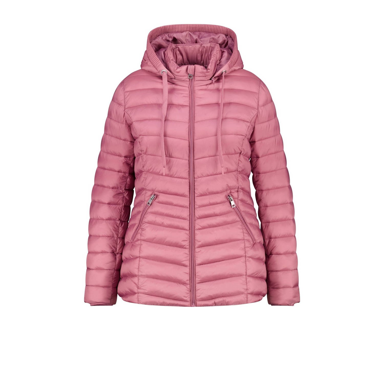 MS Mode gewatteerde winterjas mauve