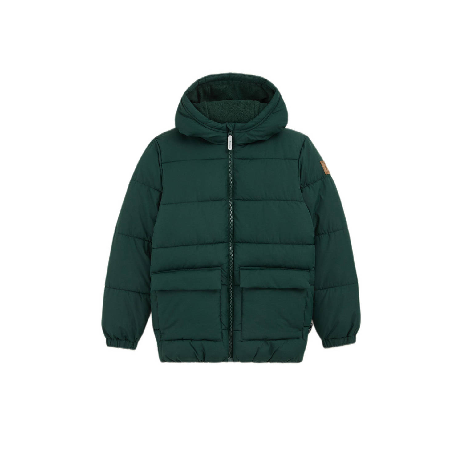 WE Fashion gewatteerde winterjas donkergroen