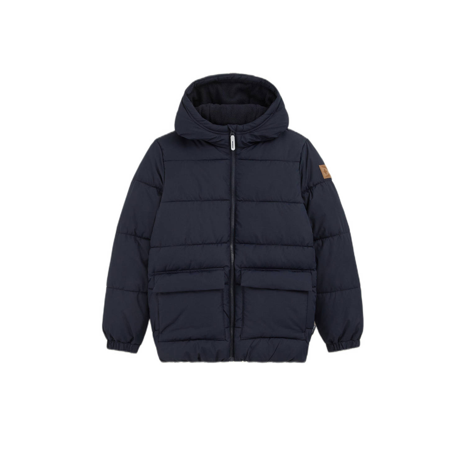 WE Fashion gewatteerde winterjas donkerblauw