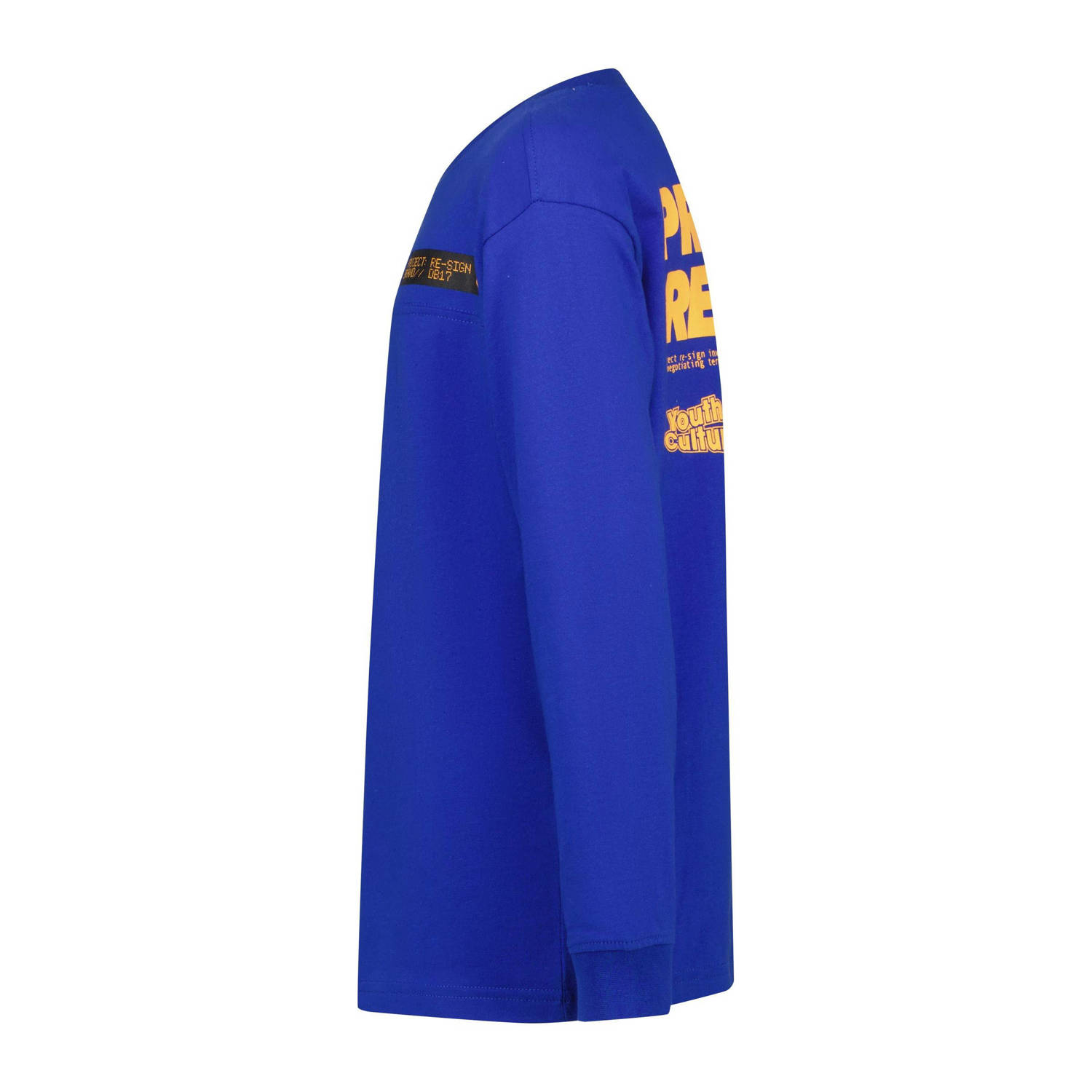Vingino x Daley longsleeve Jetrod met backprint hardblauw