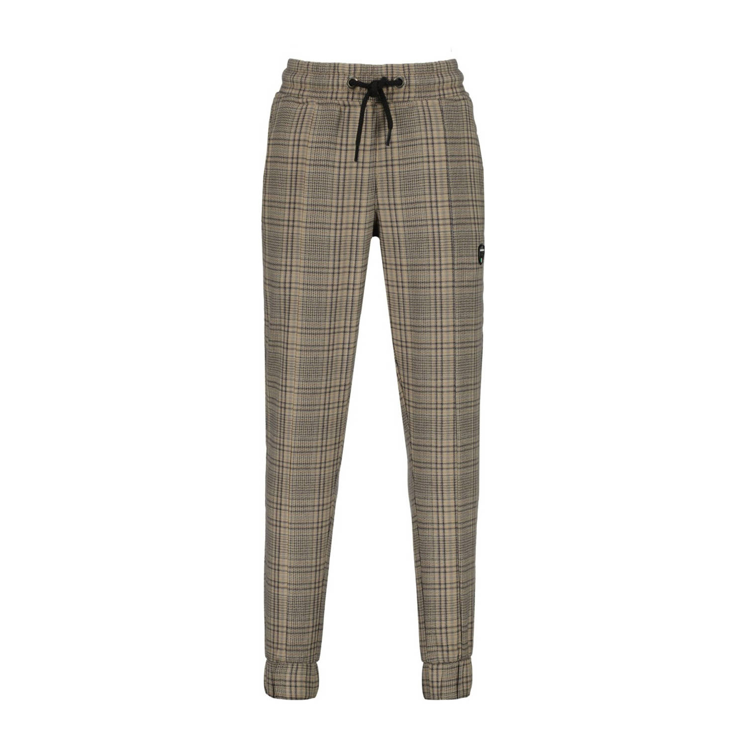 Vingino geruite broek Sart grijs melange