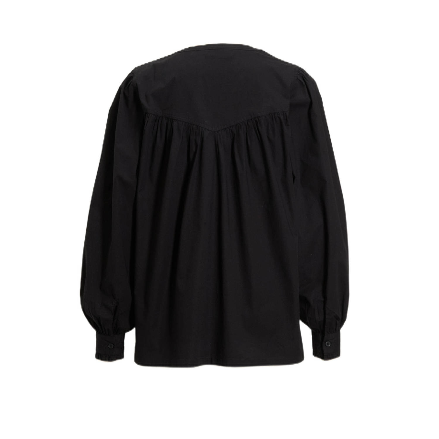 anytime blouse met v-hals zwart