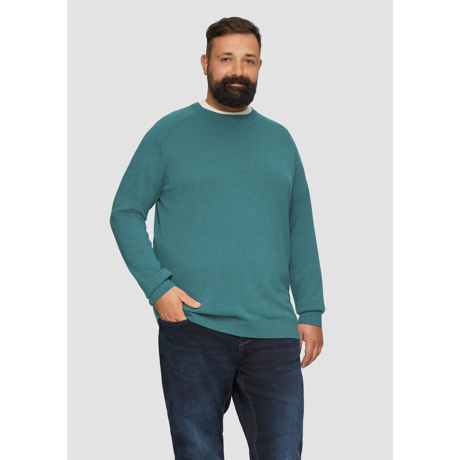 s.Oliver Big Size pullover petrol