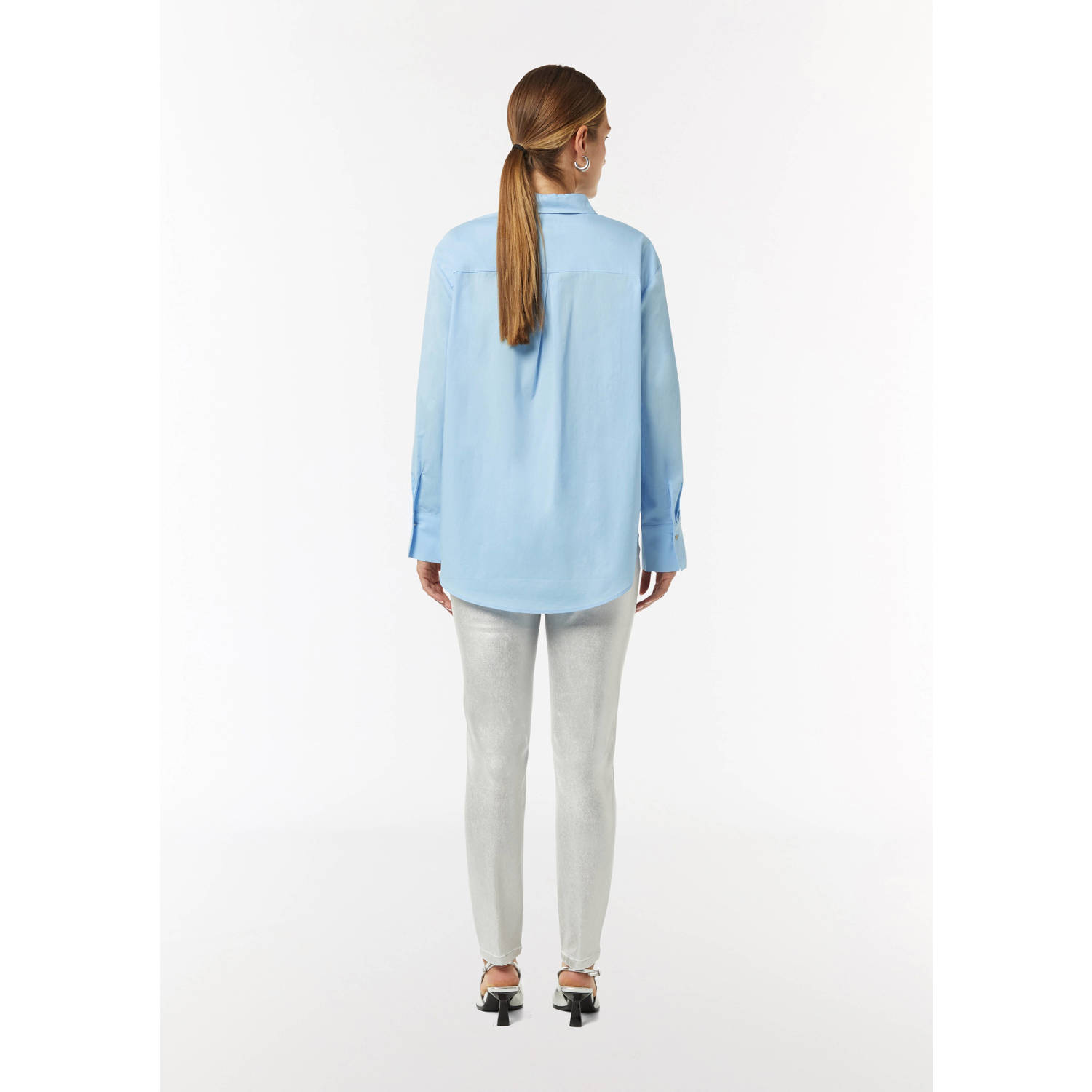 comma blouse lichtblauw