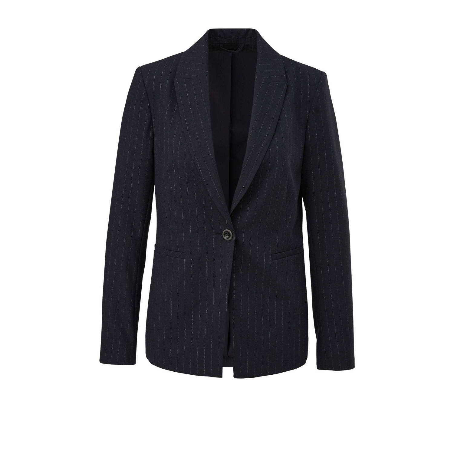 Comma Regular fit blazer met knoopsluiting en paspelzakken