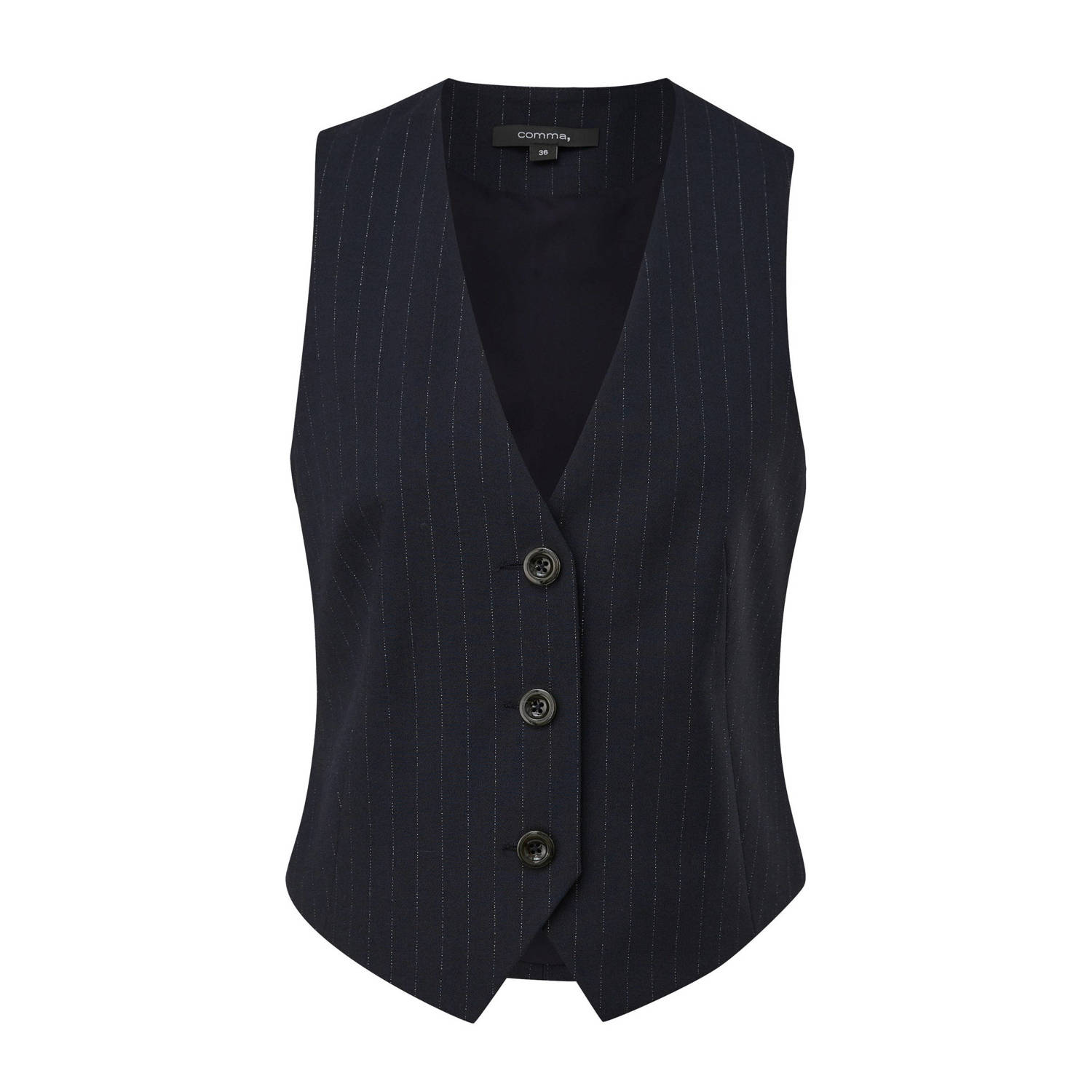 Comma Glitterende Indoor Vest Blue Dames