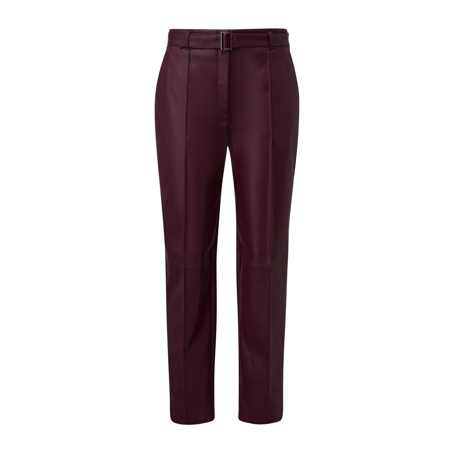 S.Oliver BLACK LABEL Relaxed fit cigarette pants met voering van zachte viscosemix en riem