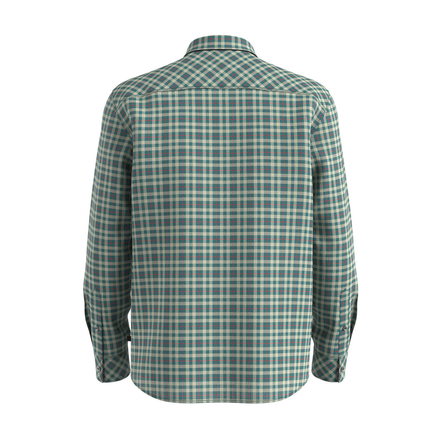 s.Oliver Big Size geruit overhemd Plus Size lichtgroen