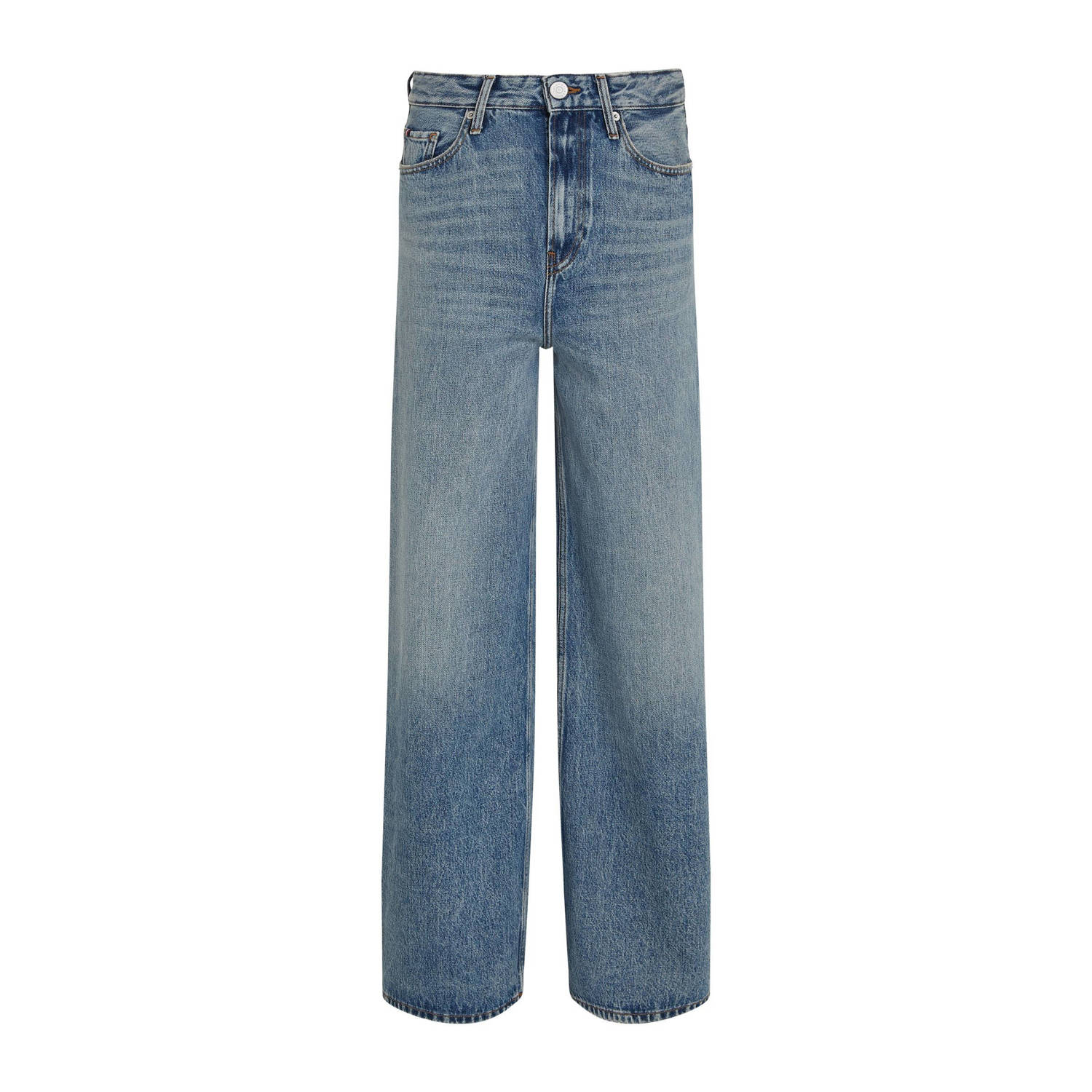 Tommy Hilfiger high waist wide leg jeans medium blue denim